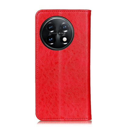 For OnePlus 11 5G Magnetic Crazy Horse Texture Leather Phone Case(Red) - OnePlus Cases by buy2fix | Online Shopping UK | buy2fix