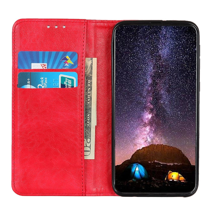 For OnePlus 11 5G Magnetic Crazy Horse Texture Leather Phone Case(Red) - OnePlus Cases by buy2fix | Online Shopping UK | buy2fix