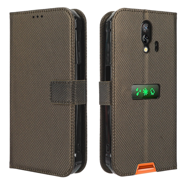 For Blackview BV7200 Diamond Texture Leather Phone Case(Brown) - More Brand by buy2fix | Online Shopping UK | buy2fix