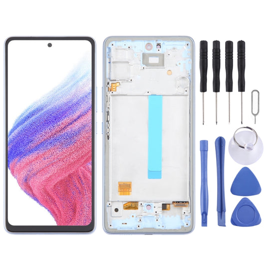 For Samsung Galaxy A53 5G SM-A536 6.48 inch OLED LCD Screen Digitizer Full Assembly with Frame (Blue) - Galaxy A Series Parts by buy2fix | Online Shopping UK | buy2fix