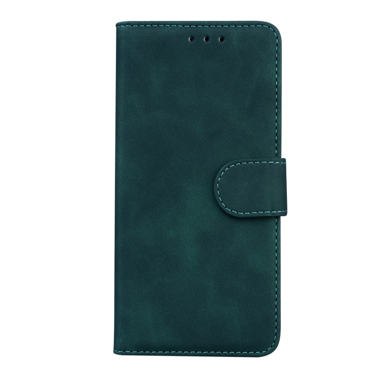 For OnePlus 11 Skin Feel Pure Color Flip Leather Phone Case(Green) - OnePlus Cases by buy2fix | Online Shopping UK | buy2fix