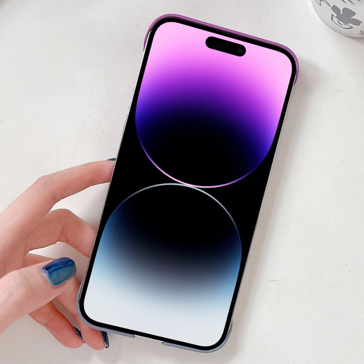 For iPhone XS / X Frameless Skin Feel Gradient Phone Case(Dark Purple + Grey) - More iPhone Cases by buy2fix | Online Shopping UK | buy2fix