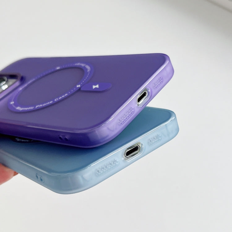 For iPhone 14 Plus Colorful Series TPU+PC Magsafe Magnetic Phone Case(Purple) - iPhone 14 Plus Cases by buy2fix | Online Shopping UK | buy2fix