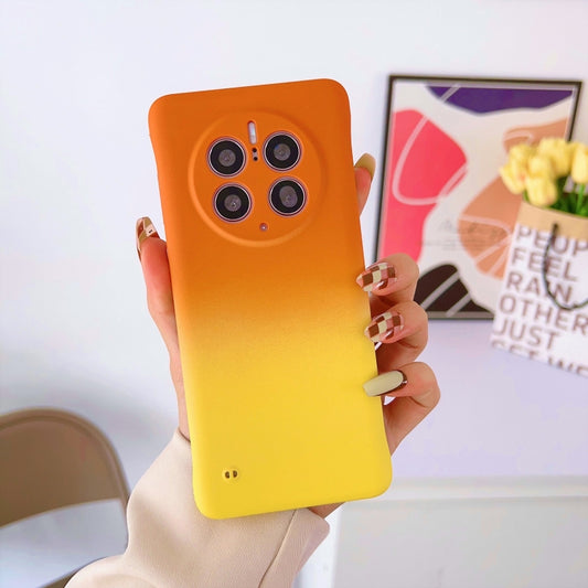 For Huawei P50 Pro Frameless Skin Feel Gradient Phone Case(Orange Yellow) - Huawei Cases by buy2fix | Online Shopping UK | buy2fix