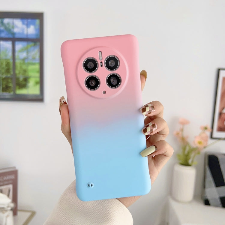 For Huawei P40 Pro Frameless Skin Feel Gradient Phone Case(Pink Blue) - Huawei Cases by buy2fix | Online Shopping UK | buy2fix