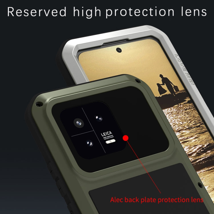 For Xiaomi 13 LOVE MEI Metal Shockproof Life Waterproof Dustproof Phone Case(Red) - Xiaomi Cases by LOVE MEI | Online Shopping UK | buy2fix