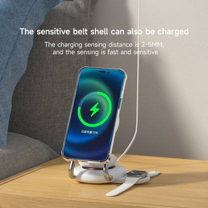 N21 15W 3 in 1 Transparent Magnetic Wireless Charger(Blue) - Wireless Charger by buy2fix | Online Shopping UK | buy2fix