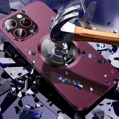 For iPhone 14 R-JUST RH05 Magnetic Leather Metal Phone Case(Purple) - iPhone 14 Cases by R-JUST | Online Shopping UK | buy2fix