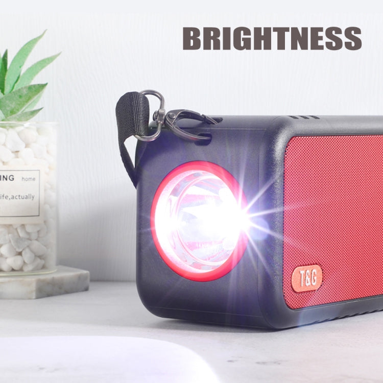 T&G TG637 Outdoor Portable Solar Power Wireless Bluetooth Speaker with FM / Flashlight / TF Card Slot(Red) - Desktop Speaker by T&G | Online Shopping UK | buy2fix