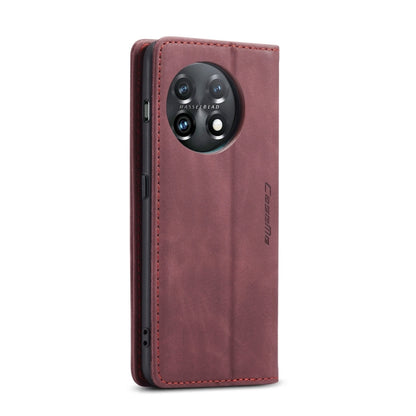 For OnePlus 11 CaseMe 013 Multifunctional Horizontal Flip Leather Phone Case(Wine Red) - OnePlus Cases by CaseMe | Online Shopping UK | buy2fix