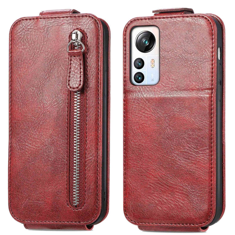 For Blackview A85 Zipper Wallet Vertical Flip Leather Phone Case(Red) - More Brand by buy2fix | Online Shopping UK | buy2fix