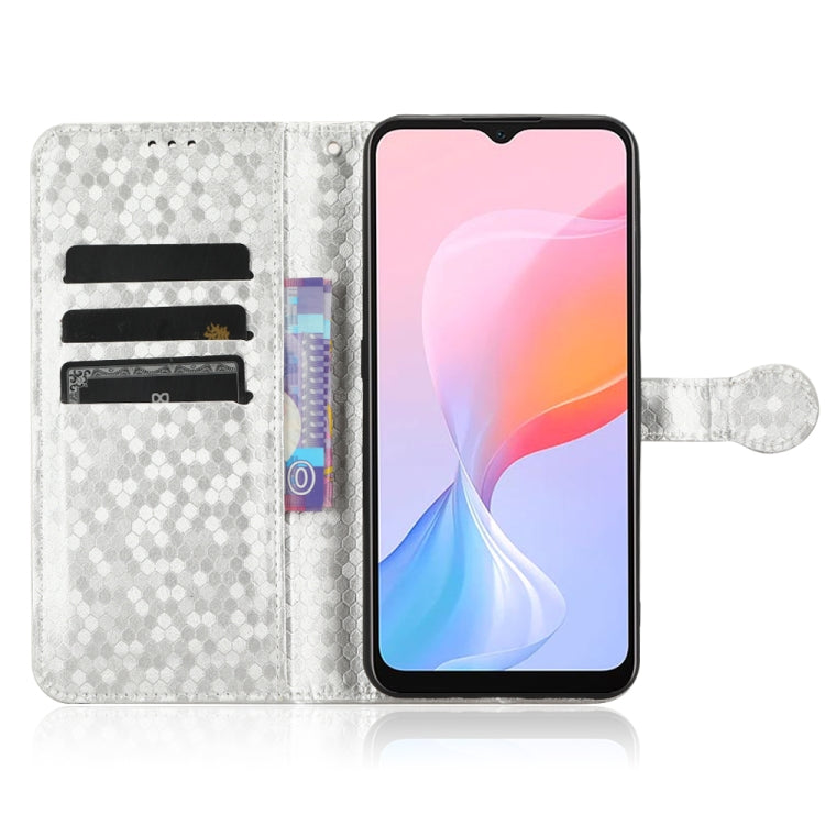 For Blackview A85 Honeycomb Dot Texture Leather Phone Case(Silver) - More Brand by buy2fix | Online Shopping UK | buy2fix