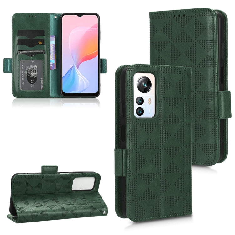 For Blackview A85 Symmetrical Triangle Leather Phone Case(Green) - More Brand by buy2fix | Online Shopping UK | buy2fix