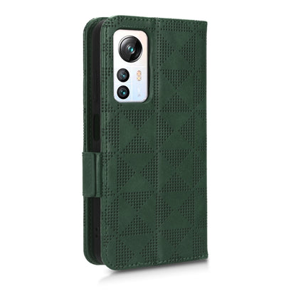 For Blackview A85 Symmetrical Triangle Leather Phone Case(Green) - More Brand by buy2fix | Online Shopping UK | buy2fix