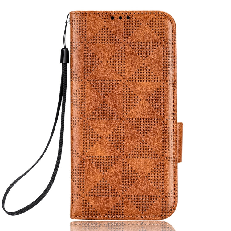 For Blackview A85 Symmetrical Triangle Leather Phone Case(Brown) - More Brand by buy2fix | Online Shopping UK | buy2fix