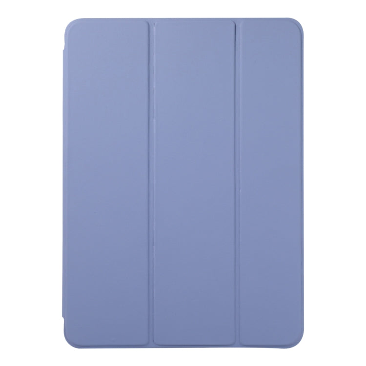 For iPad Air 13 2024 / Pro 12.9 2020 Non-buckle Double-sided Magnetic Flip Leather Tablet Case With Holder & Sleep / Wake-up Function(Purple) - iPad Pro 12.9 (2020) Cases by buy2fix | Online Shopping UK | buy2fix