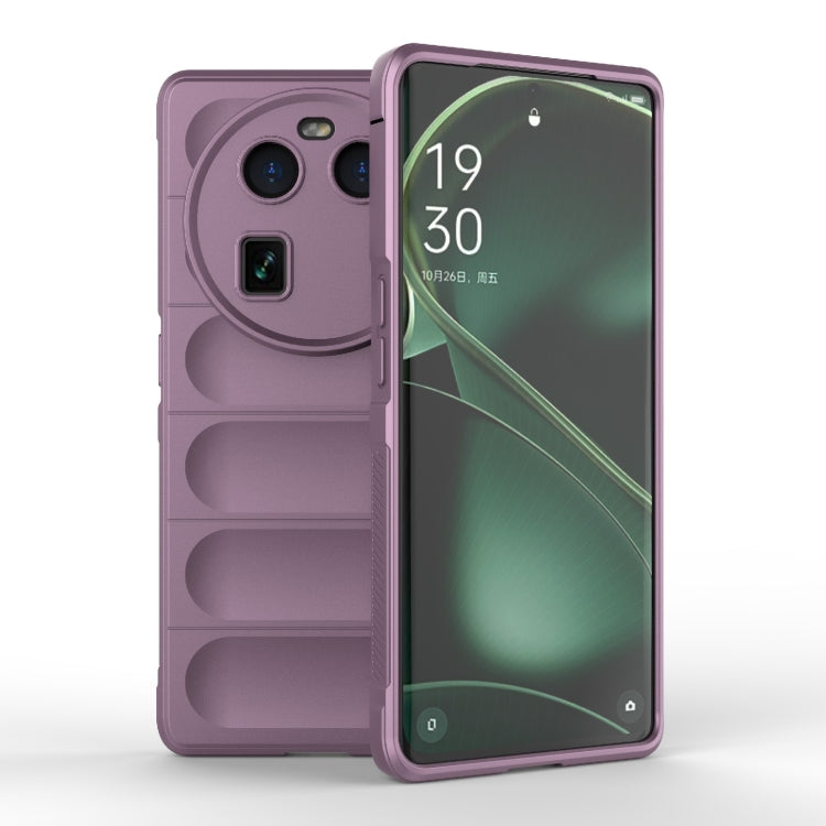 For OPPO Find X6 5G Magic Shield TPU + Flannel Phone Case(Purple) - OPPO Cases by buy2fix | Online Shopping UK | buy2fix