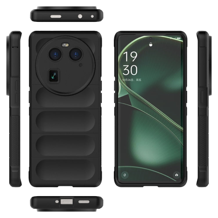 For OPPO Find X6 5G Magic Shield TPU + Flannel Phone Case(Purple) - OPPO Cases by buy2fix | Online Shopping UK | buy2fix