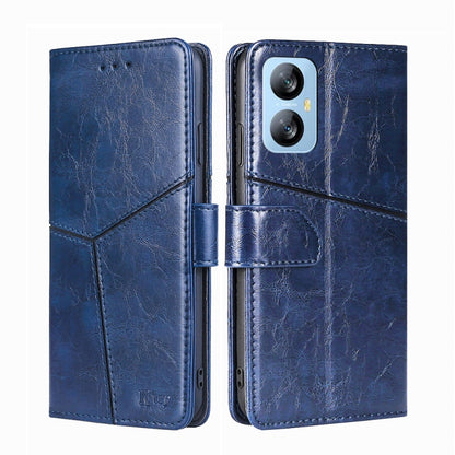 For Blackview A52 Geometric Stitching Flip Leather Phone Case(Blue) - More Brand by buy2fix | Online Shopping UK | buy2fix