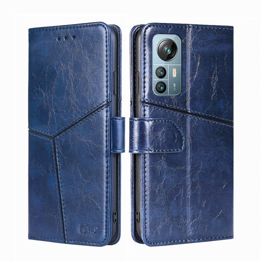 For Blackview A85 Geometric Stitching Flip Leather Phone Case(Blue) - More Brand by buy2fix | Online Shopping UK | buy2fix