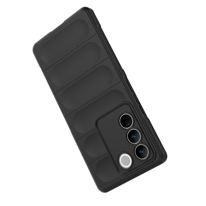 For vivo S16 Pro 5G Magic Shield TPU + Flannel Phone Case(Black) - vivo Cases by buy2fix | Online Shopping UK | buy2fix