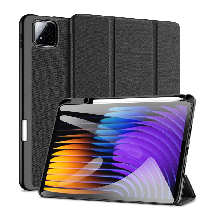 For Xiaomi Pad 7 / 7 Pro DUX DUCIS Domo Series Magnetic Flip Leather Tablet Case(Black) - More Tablet Cases by DUX DUCIS | Online Shopping UK | buy2fix