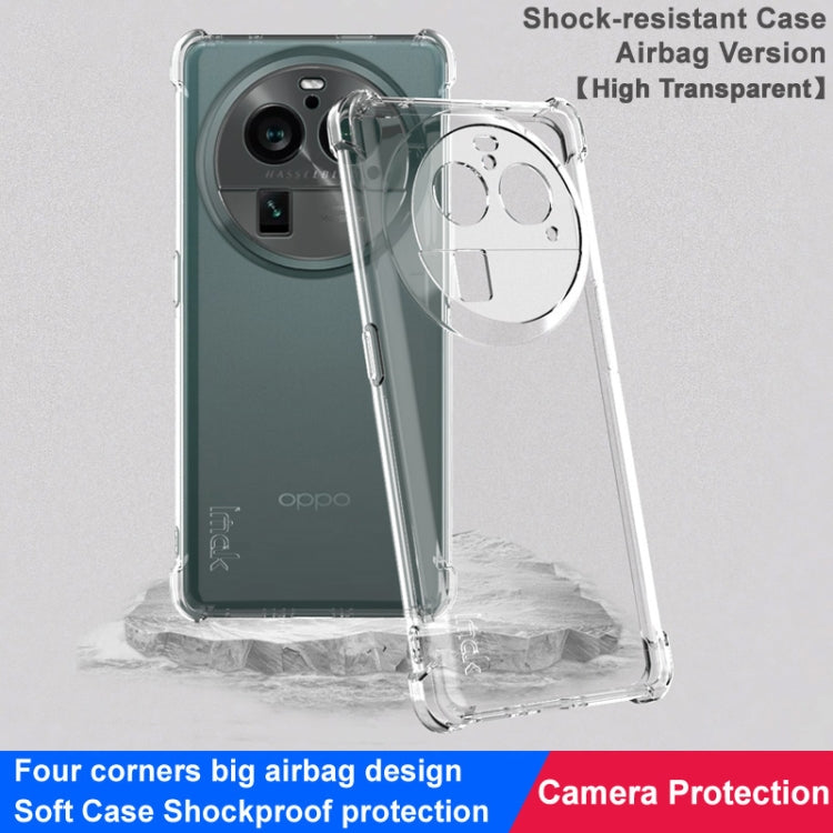 For OPPO Find X6 Pro 5G imak Shockproof Airbag TPU Phone Case(Transparent) - OPPO Cases by imak | Online Shopping UK | buy2fix