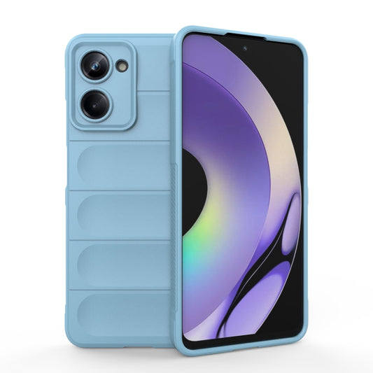 For Realme 10 Pro 5G Magic Shield TPU + Flannel Phone Case(Light Blue) - Realme Cases by buy2fix | Online Shopping UK | buy2fix