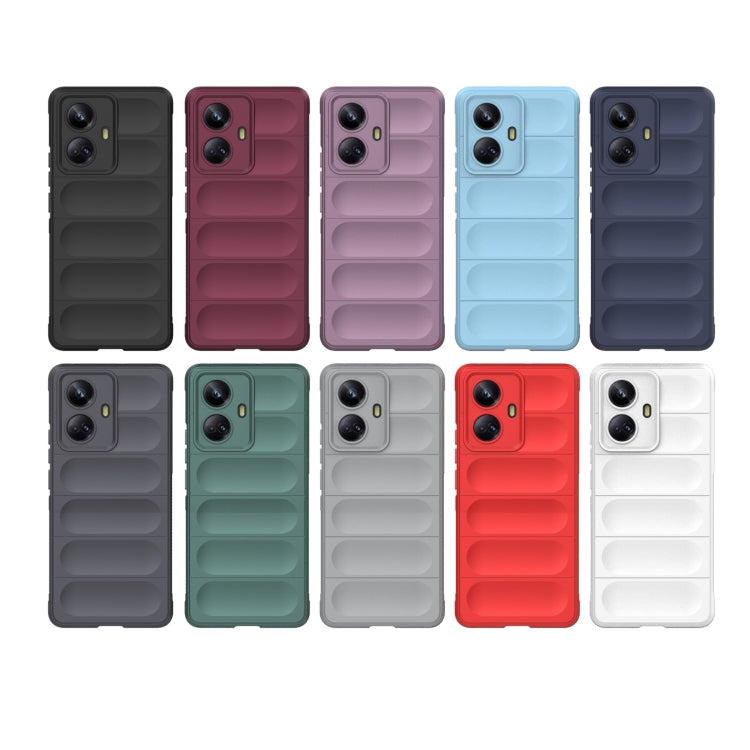 For Realme 10 Pro+ 5G Magic Shield TPU + Flannel Phone Case(White) - Realme Cases by buy2fix | Online Shopping UK | buy2fix