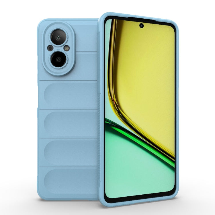 For Realme C67 4G Global Magic Shield TPU + Flannel Phone Case(Light Blue) - C67 Cases by buy2fix | Online Shopping UK | buy2fix