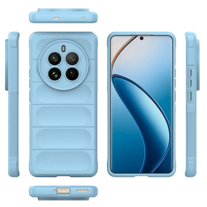 For Realme 12 Pro 5G / 12 Pro+ Magic Shield TPU + Flannel Phone Case(Light Blue) - Realme Cases by buy2fix | Online Shopping UK | buy2fix