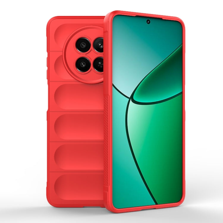 For Realme 12 5G Global Magic Shield TPU + Flannel Phone Case(Red) - Realme Cases by buy2fix | Online Shopping UK | buy2fix