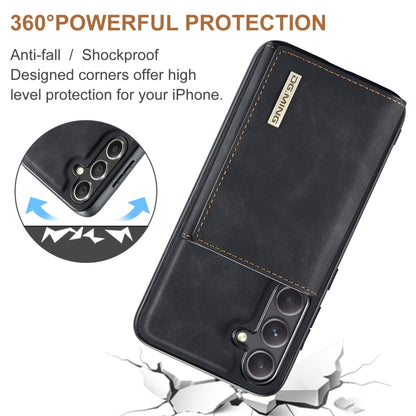 For Samsung Galaxy S24+ 5G DG.MING M1 Series 3-Fold Multi Card Wallet + Magnetic Phone Case(Black) - Galaxy S24+ 5G Cases by DG.MING | Online Shopping UK | buy2fix