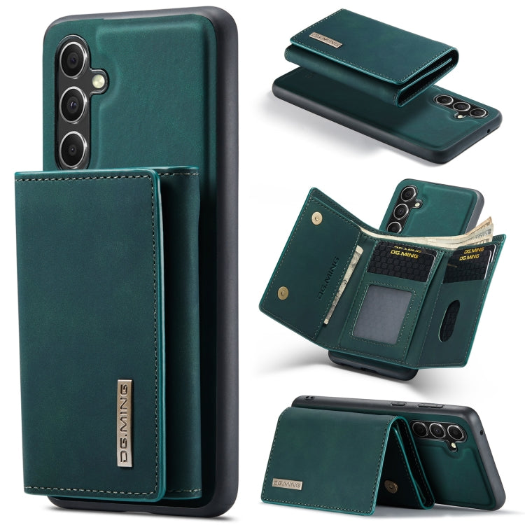 For Samsung Galaxy A55 5G DG.MING M1 Series 3-Fold Multi Card Wallet + Magnetic Phone Case(Green) - Galaxy Phone Cases by DG.MING | Online Shopping UK | buy2fix