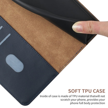 For Xiaomi 14 Pro Genuine Leather Fingerprint-proof Flip Phone Case(Blue) - 14 Pro Cases by buy2fix | Online Shopping UK | buy2fix