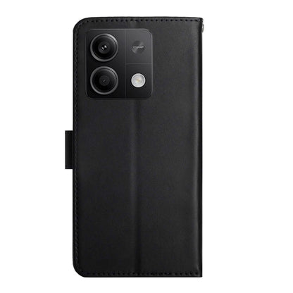 For Xiaomi Redmi Note 13 Pro 4G Global Genuine Leather Fingerprint-proof Flip Phone Case(Black) - Note 13 Pro Cases by buy2fix | Online Shopping UK | buy2fix