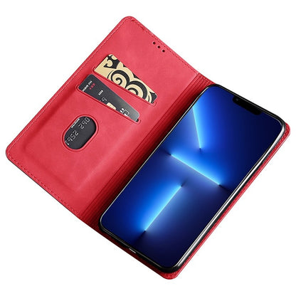 For Xiaomi Redmi 13C Skin Feel Magnetic Leather Phone Case(Red) - 13C Cases by buy2fix | Online Shopping UK | buy2fix