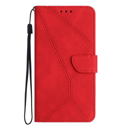 For Honor 80 Stitching Embossed Leather Phone Case(Red) - Honor Cases by buy2fix | Online Shopping UK | buy2fix