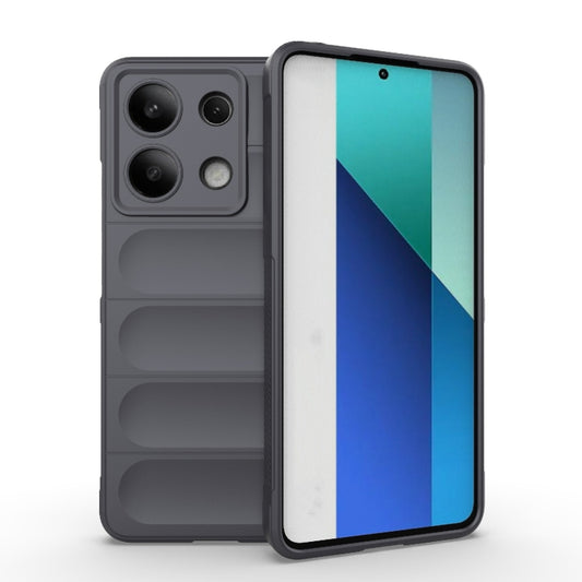 For Xiaomi Redmi Note 13 4G Global Magic Shield TPU + Flannel Phone Case(Dark Grey) - Note 13 Cases by buy2fix | Online Shopping UK | buy2fix