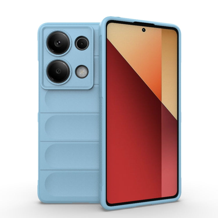 For Xiaomi Redmi Note 13 Pro 4G Global Magic Shield TPU + Flannel Phone Case(Light Blue) - Note 13 Pro Cases by buy2fix | Online Shopping UK | buy2fix