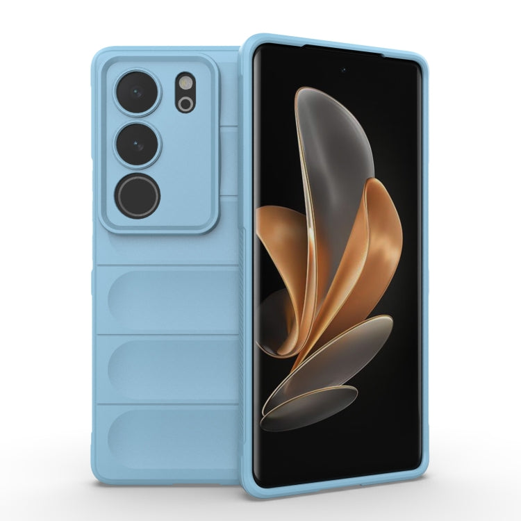 For vivo S17 Pro Magic Shield TPU + Flannel Phone Case(Light Blue) - vivo Cases by buy2fix | Online Shopping UK | buy2fix