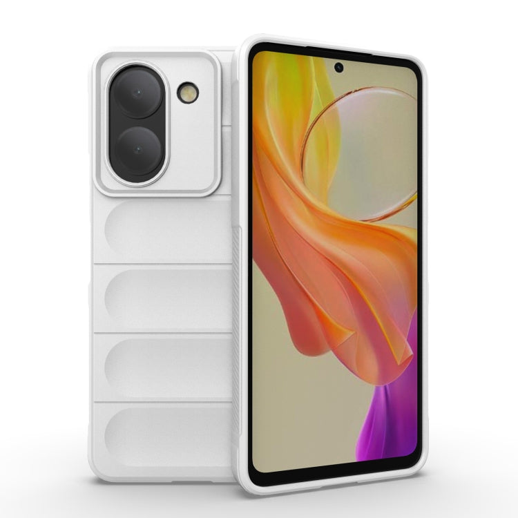 For vivo Y36 4G Magic Shield TPU + Flannel Phone Case(White) - vivo Cases by buy2fix | Online Shopping UK | buy2fix