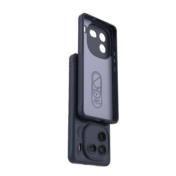 For vivo iQOO 12 5G Magic Shield TPU + Flannel Phone Case(Light Blue) - iQOO 12 Cases by buy2fix | Online Shopping UK | buy2fix