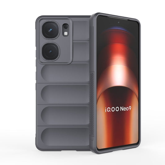 For vivo iQOO Neo9 Magic Shield TPU + Flannel Phone Case(Dark Grey) - iQOO Neo9 Cases by buy2fix | Online Shopping UK | buy2fix