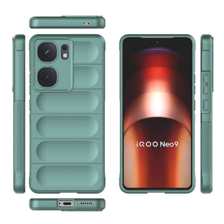 For vivo iQOO Neo9 Magic Shield TPU + Flannel Phone Case(Dark Grey) - iQOO Neo9 Cases by buy2fix | Online Shopping UK | buy2fix