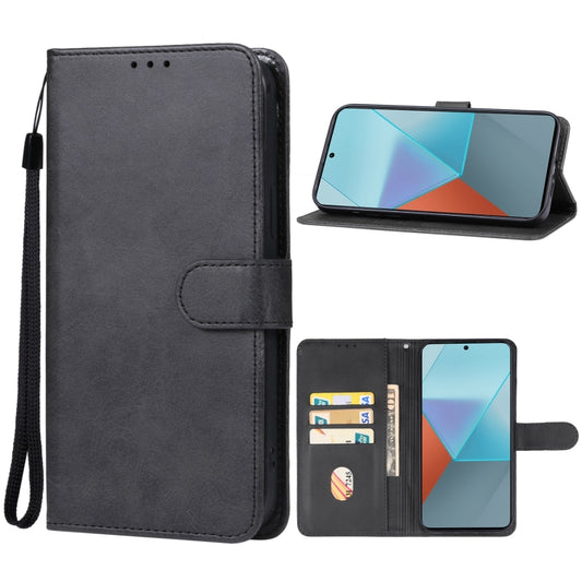 For Xiaomi Redmi Note 13 Pro 4G/Poco M6 Pro 4G Leather Phone Case(Black) - Note 13 Pro Cases by buy2fix | Online Shopping UK | buy2fix