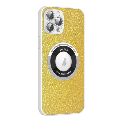 For iPhone 13 Colorful Glitter Magnetic Magsafe TPU + PC Phone Case(Bright Yellow) - iPhone 13 Cases by buy2fix | Online Shopping UK | buy2fix