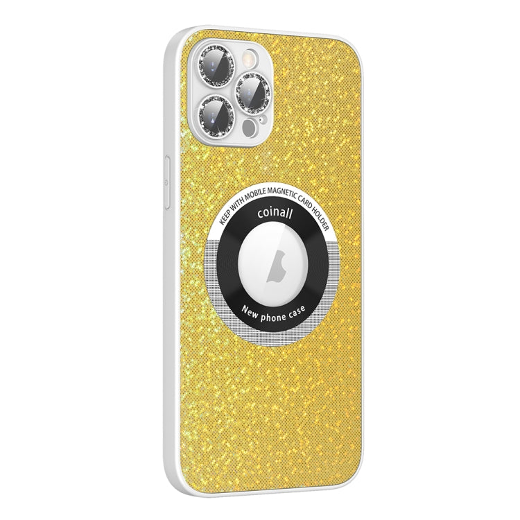 For iPhone 11 Pro Max Colorful Glitter Magnetic Magsafe TPU + PC Phone Case(Bright Yellow) - iPhone 11 Pro Max Cases by buy2fix | Online Shopping UK | buy2fix