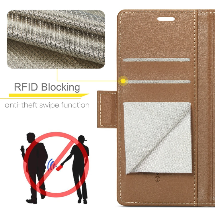 For Xiaomi 14 CaseMe 023 Butterfly Buckle Litchi Texture RFID Anti-theft Leather Phone Case(Brown) - 14 Cases by CaseMe | Online Shopping UK | buy2fix