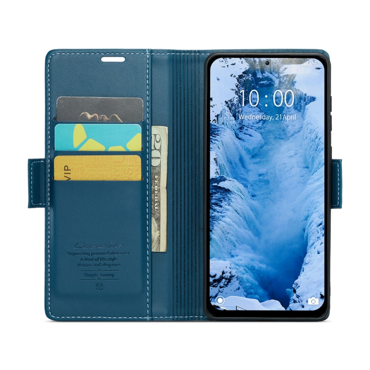 For Xiaomi Redmi Note 13 5G CaseMe 023 Butterfly Buckle Litchi Texture RFID Anti-theft Leather Phone Case(Blue) - Xiaomi Cases by CaseMe | Online Shopping UK | buy2fix